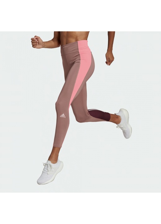 Colanti dama adidas Own The Run 7/8 colorblock, roz, material elastic, L INTL