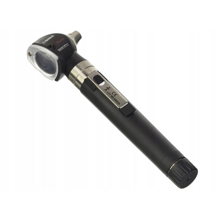 Otoskop profesional, Gima, cu iluminare xenon 2,5V, 14 capete, negru