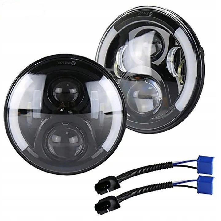 LED тунинг фарове 7'' за JEEP WRANGLER JK 2007-2018, 60W, 6000K, 2400/3600 лумена, комплект