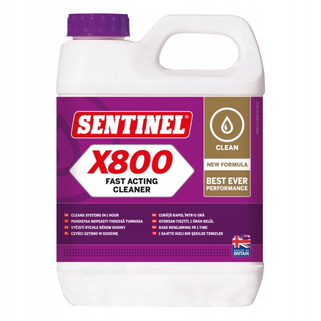 Sentinel X800 Ultimate Cleaner – 1 Liter, Nieuwe Formule, Beste Reiniger Voor Cv-systemen, In 1 Uur Effectief