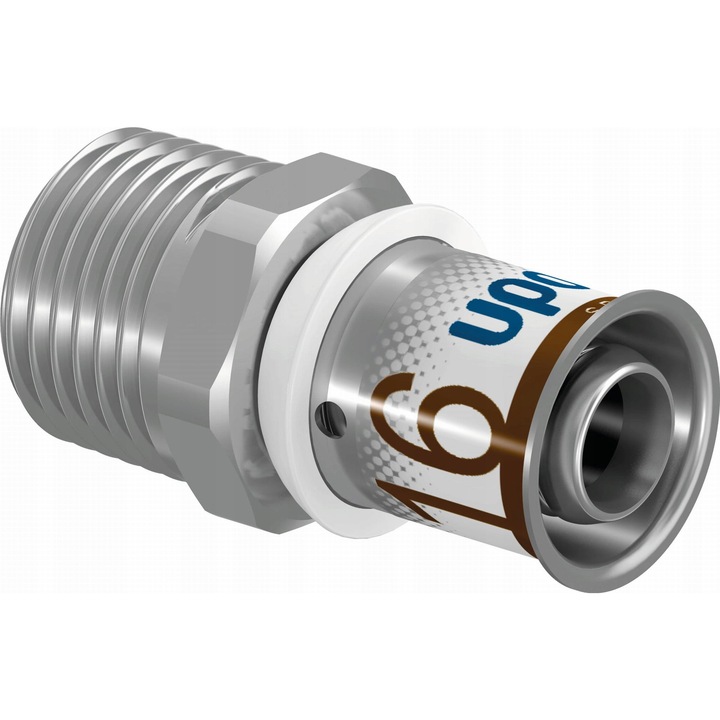 Uponor S-Press PLUS szerelvények, 32-R1 1/4"MT külső menetes csatlakozó, sárgarézből, ivóvízhez és fűtéshez
