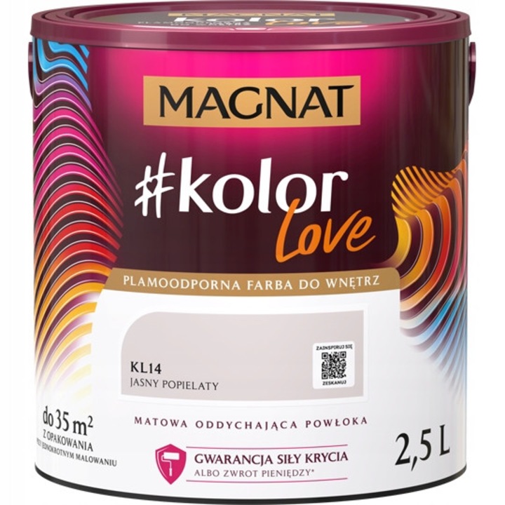 Magnat KL14 mosható festék, foltálló, világosszürke, 5L