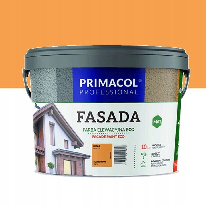 Vopsea de fatada Primacol Eco 2,7L, brzoskwiniu, mat, rezistenta la intemperii