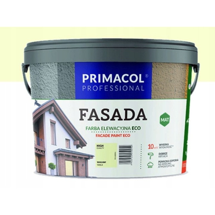 Primacol Fasada Eco 2,7l homlokzatfesték, vanília, matt, időjárásálló
