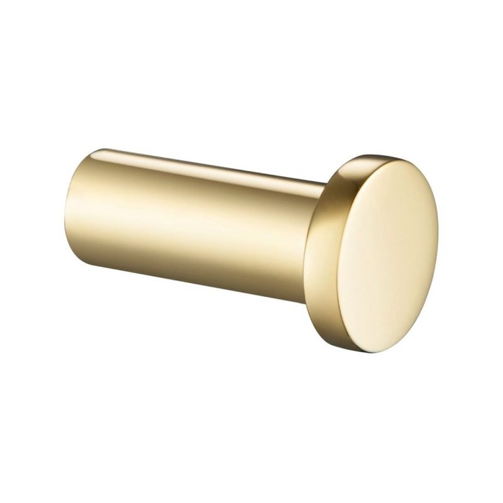 Set 5 suporturi autocolante pentru prosoape, Oltens, aluminiu, zloty, 4,5x4,5x2,6cm