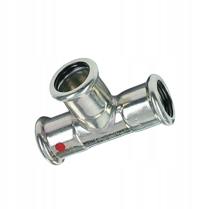 SANHA-Therm 3xP szűkítő T-idom 54x35x54 mm, szénacél, nyomás 16 bar, hőmérséklet -30 C - +120 C
