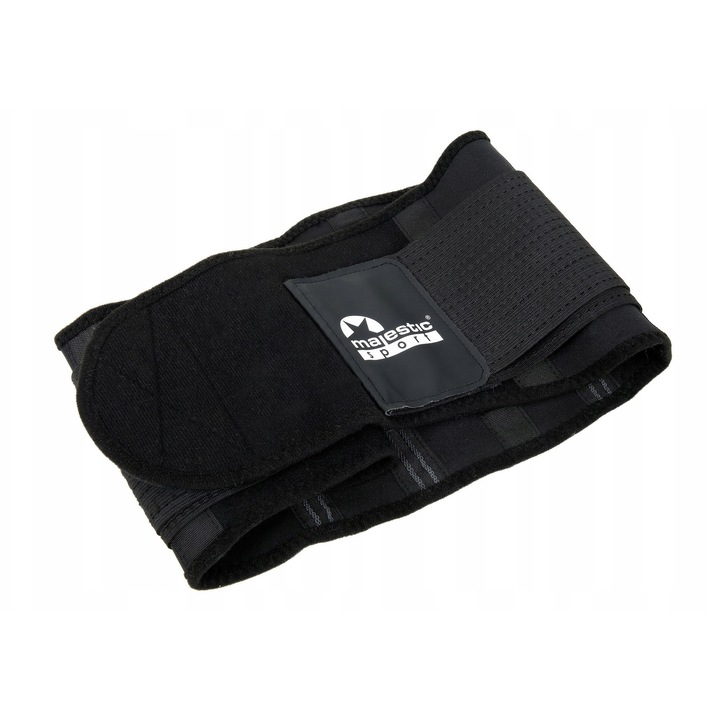 Centura de slabit Majestic Sport, neopren, neagra, marimea M, 104x21.5cm