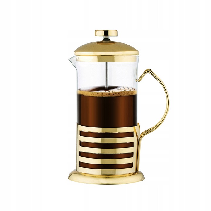 Teáskanna infúzorral, Altom Design, 1000 ml, üveg, arany, 25x13x14,5 cm