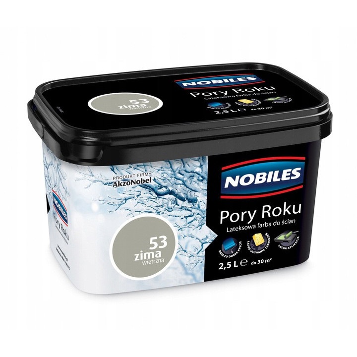 Nobiles Pory Roku latex festék, Zima Polara, arany sárga, matt, 2,5 l