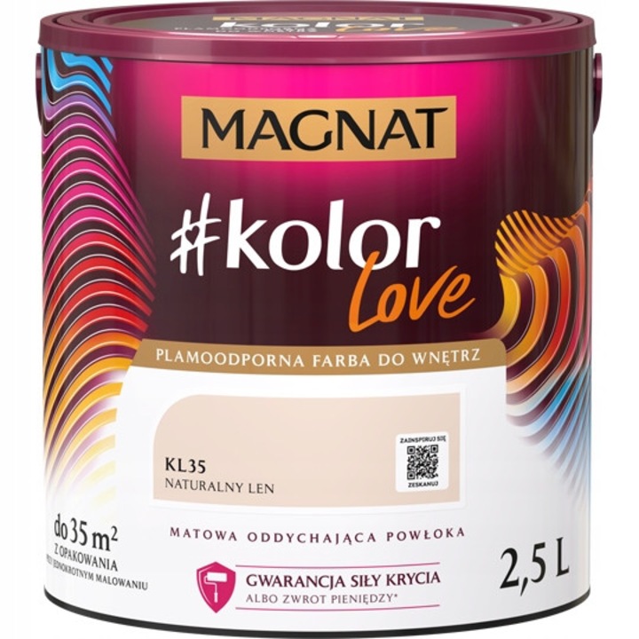 MAGNAT #kolorLove latex festék, 2,5 l, matt, törlésálló, természetes len szín