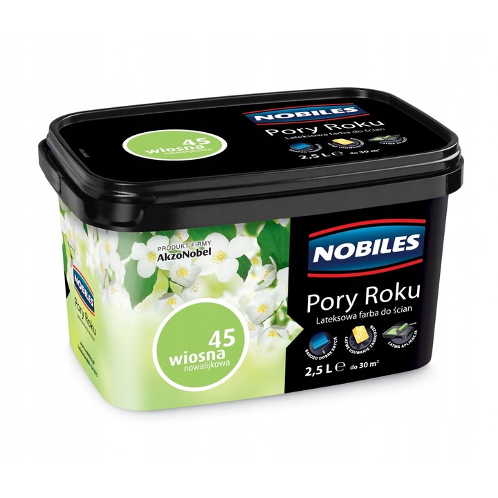 Latex festék Pory Roku, Nobiles, Wiosna Nowalijkowa, matt, 2.5L