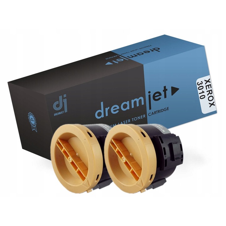 Set 2 Tonere DreamJet pentru Xerox Phaser 3010, 3040, WorkCentre 3045, negru, 2200 pagini