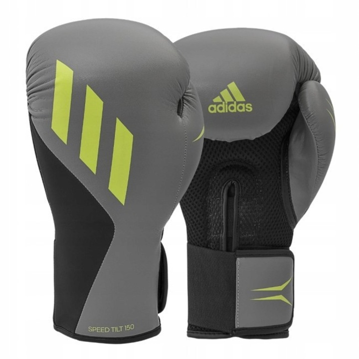 Manusi de box Adidas SPEED TILT 150, 12 oz, negru, tehnologie AEROREADY, absorbtie socuri