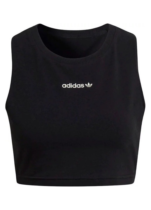 Maiou dama, Adidas, 3 Stripes Linear, negru, bumbac elastic, 32 EU