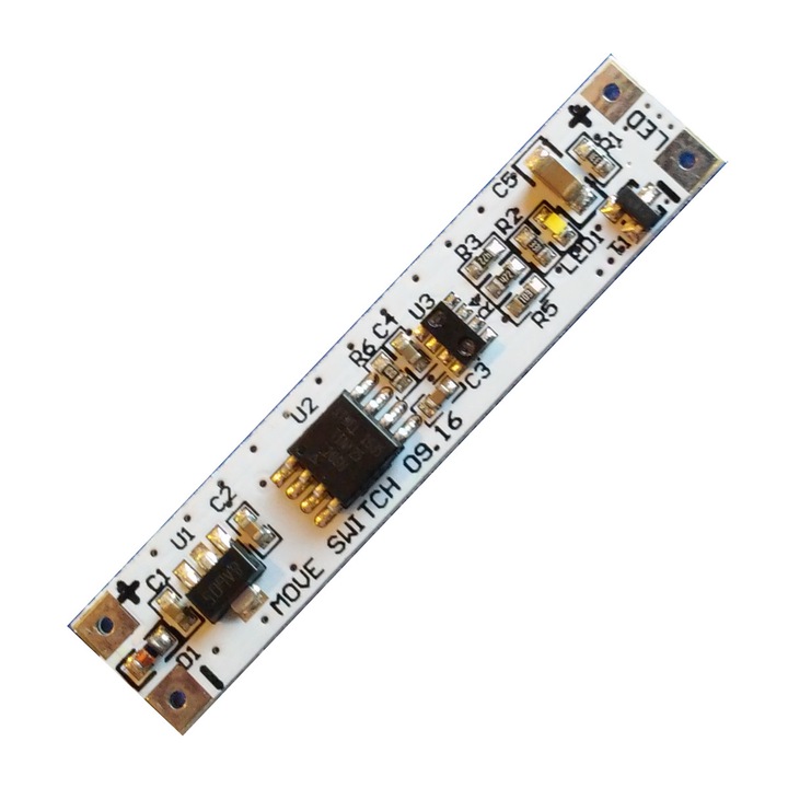 LED szalag kapcsoló, NE+ OPTO MOVE, érintésmentes, fehér, 10x50mm