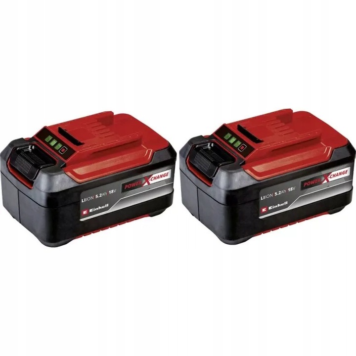 Set acumulatori 2 x 5,2Ah Einhell PXC 36V, litiu-ion, 12,3x7,7x7,3cm