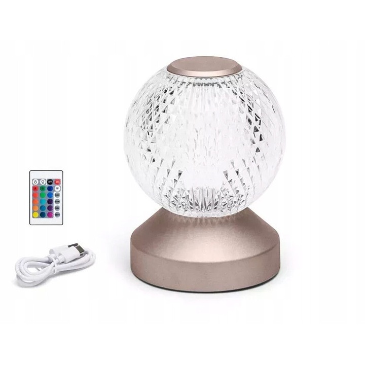 Aigostar AMBIENT 1W RGB LED asztali lámpa, érintő- és távirányítóval, többszínű, kompakt méretek