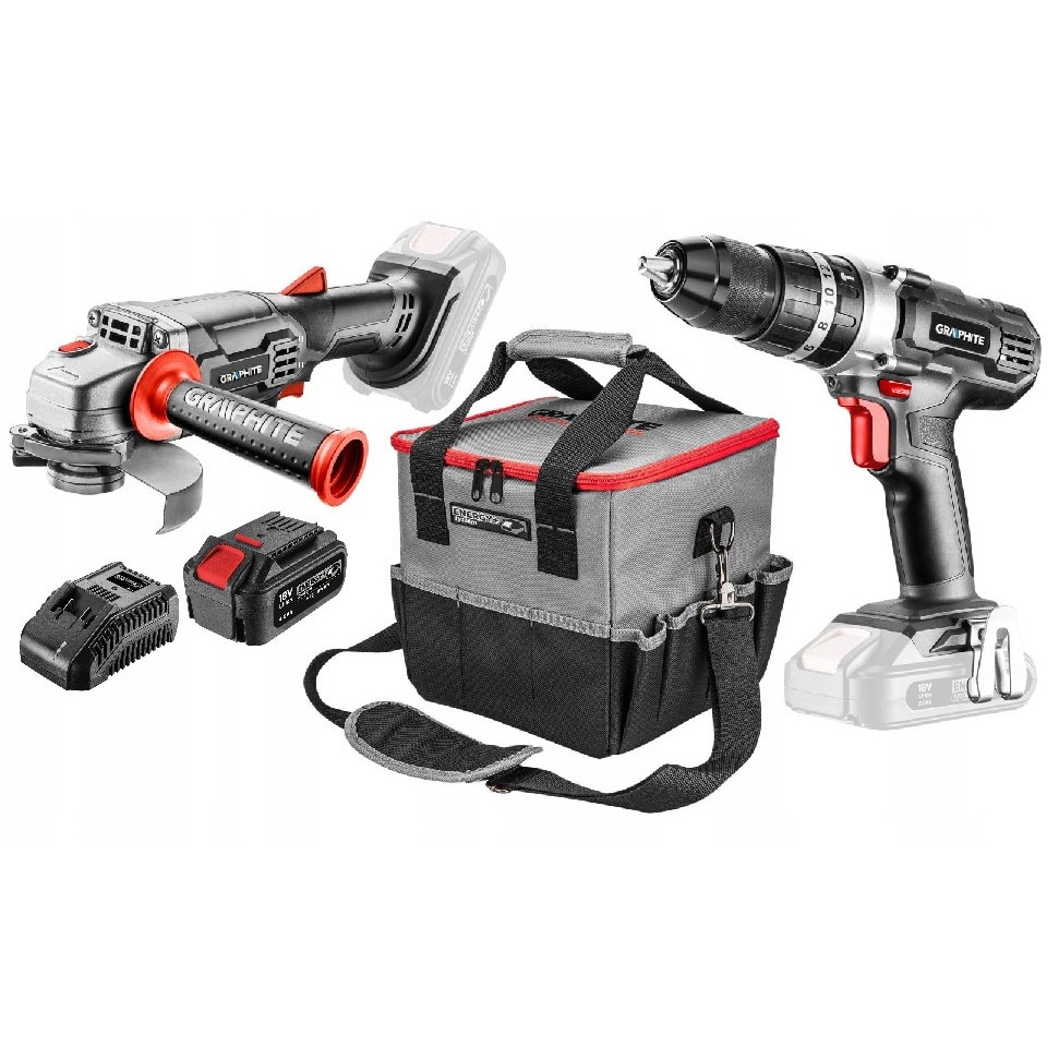National HKE62217A　２個セット Set scule electrice Makita, 40V XGT, 2 bormasini si 1 slefuitor, 2