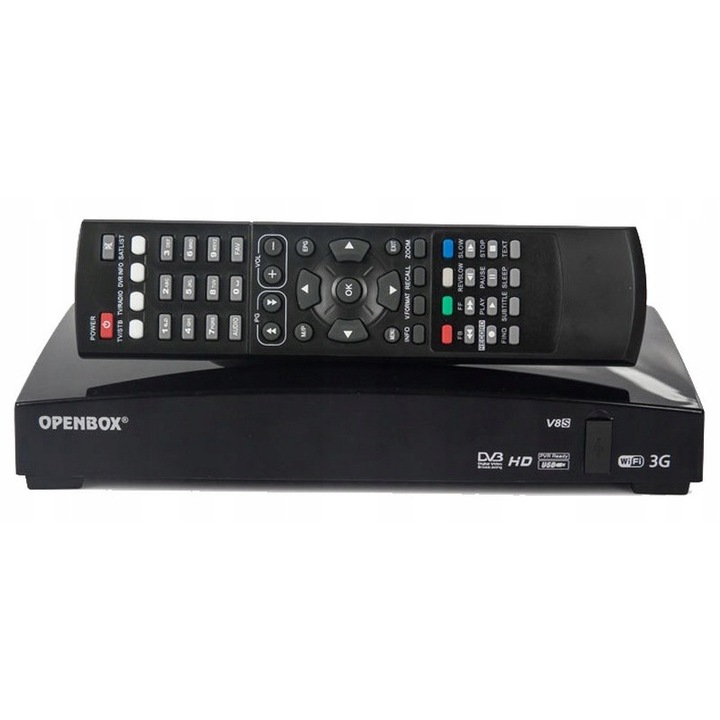Цифров тунер Openbox V8S, двуядрен процесор 600 MHz, поддръжка на Full HD, USB, с оригинално дистанционно управление
