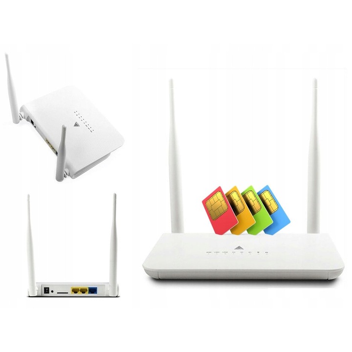 Router Vezeték nélküli Melon LT15 4G, 300Mbps, 2 antenna, komplett szett