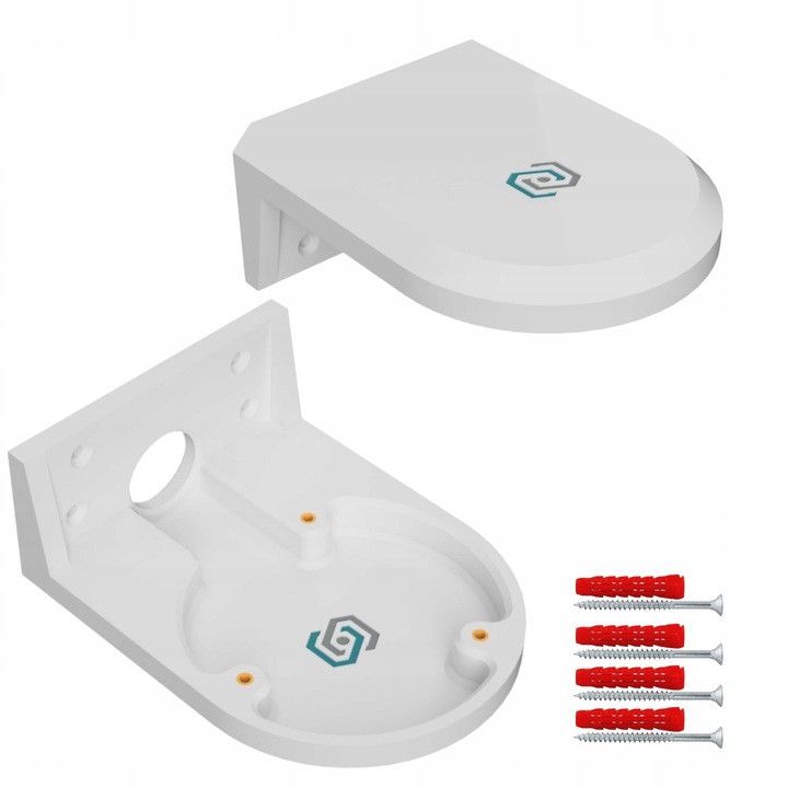 Supoert de perete Delospro pentru camera IPCAM-T5 5Mpx, alb, realizat din PET-G reciclabil