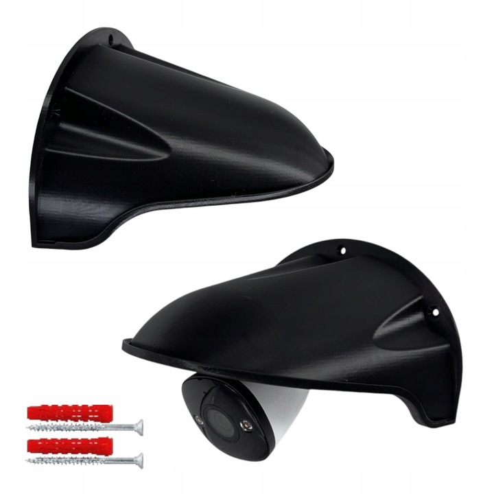 Защита от дъжд за камера IMOU BULLET 3, черна, 23x19,3см, комплект с дюбели