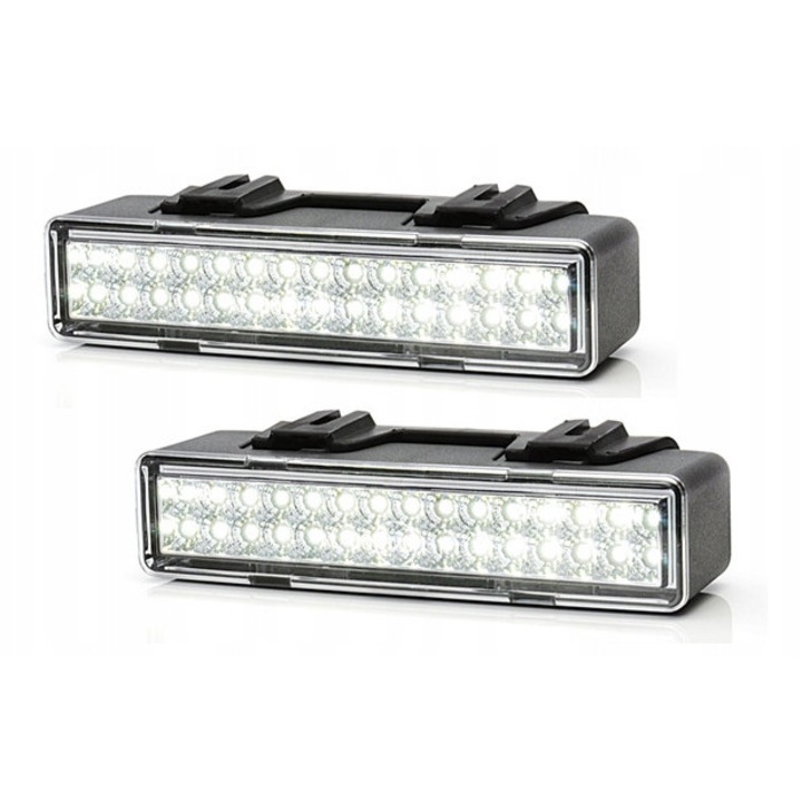 LED nappali menetfények, WAS, 12V-24V, 2 lámpás készlet, 245cm, univerzális