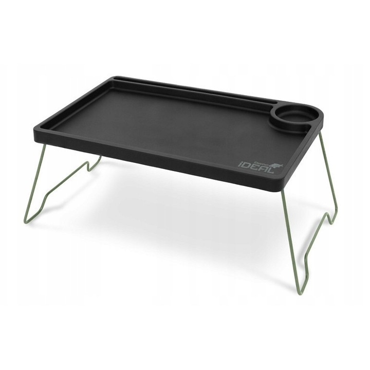 Delphin iDEAL kemping asztal, 52x35cm, 24cm magas, összecsukható, megemelt peremmel