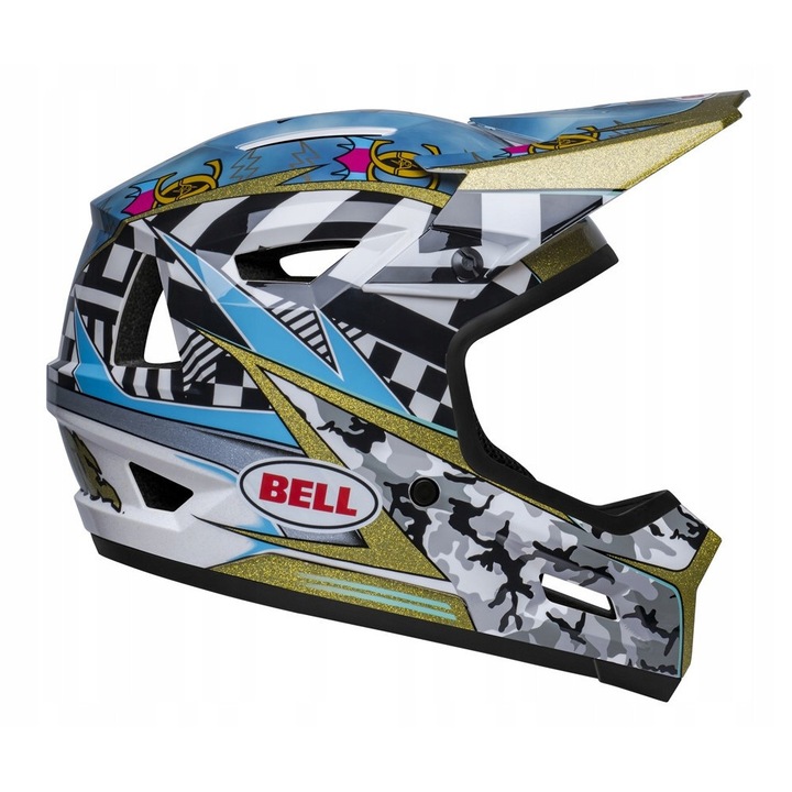 Bell Sanction 2 DLX MIPS teljes arcot fedő sisak, 14 szellőzőnyílás, fekete, M méret (55-57 cm)