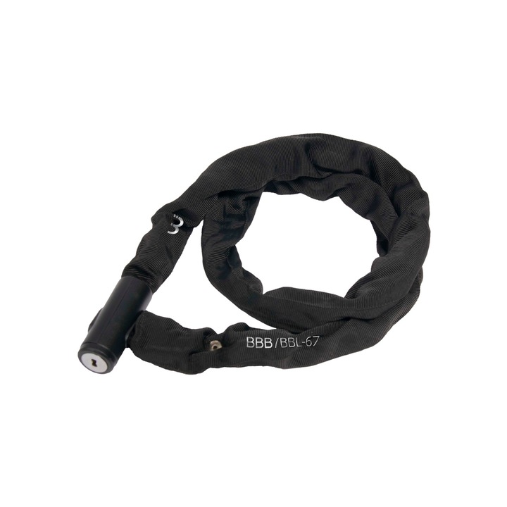 BBB BBL-67 QuickChain kerékpár lopásgátló lánczár, kulcszár, 4.5x1000 mm