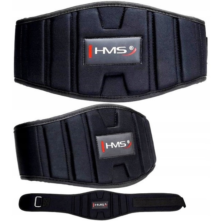 Фитнес колан HMS PA3448 неопрен черен S 88.5x11x18cm