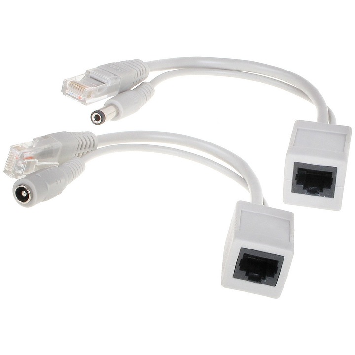 PoE-UNI adapter, DELTA, 2 darabos készlet, fehér