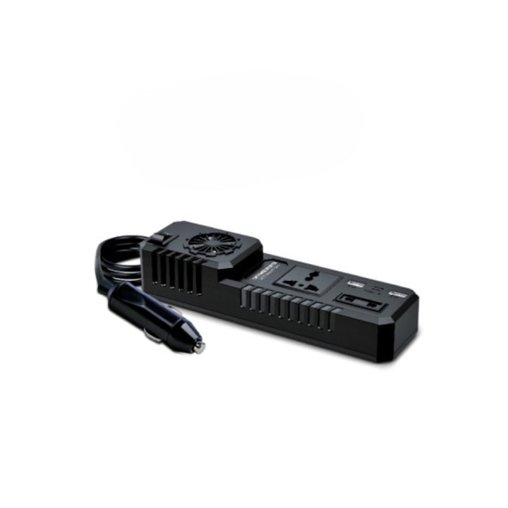 Invertor auto 12V 220V 200W port USB Type-C protectii multiple Cod: FS-1666