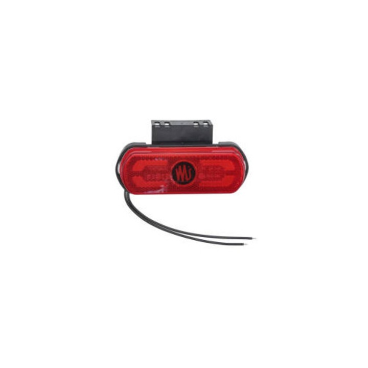 Lampa gabarit LED ovală roșie, 53x133, 8x25mm, lungime cablu 240mm