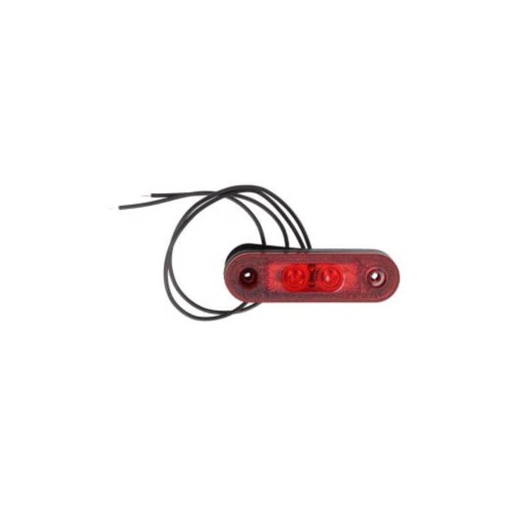 Lampa gabarit TRUCKLIGHT ovală, roșie, 22, 8x79, 5x13mm, lungime cablu 300mm