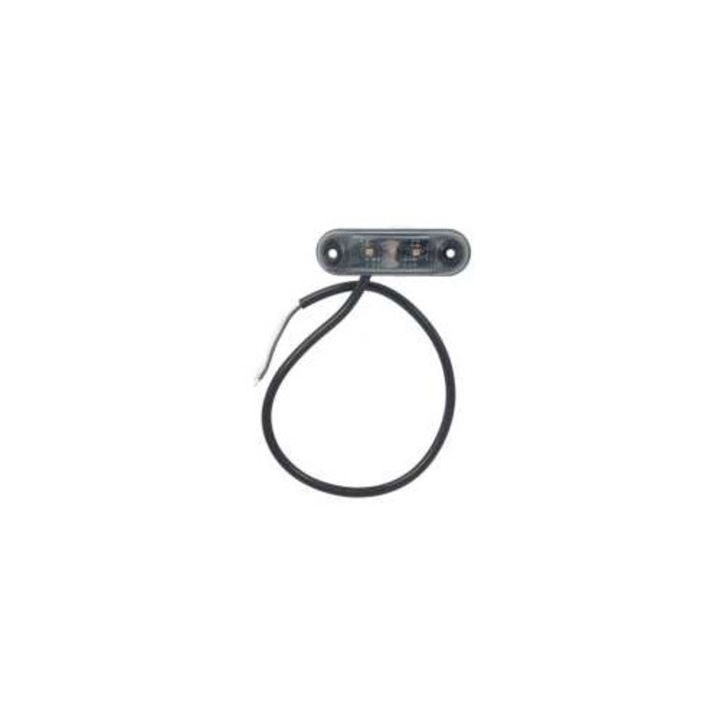 Lampă gabarit dreapta/stanga TRUCKLIGHT ovală, portocalie/afumată, 24mm x 83mm x 29, 5mm, LED