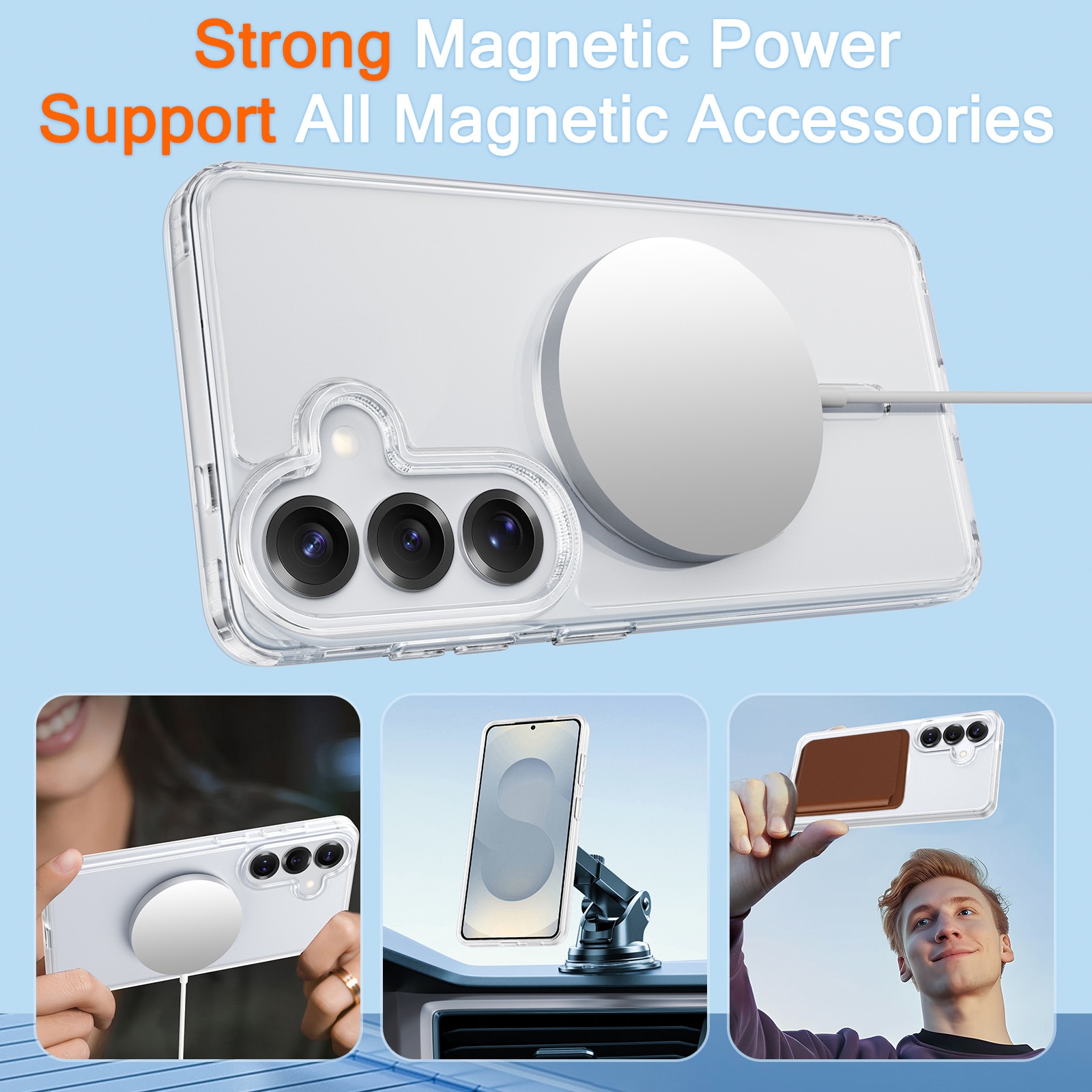 Husa pentru Samsung Galaxy S25 5G, set cu 2 protectii din sticla securizata, TPU, transparent