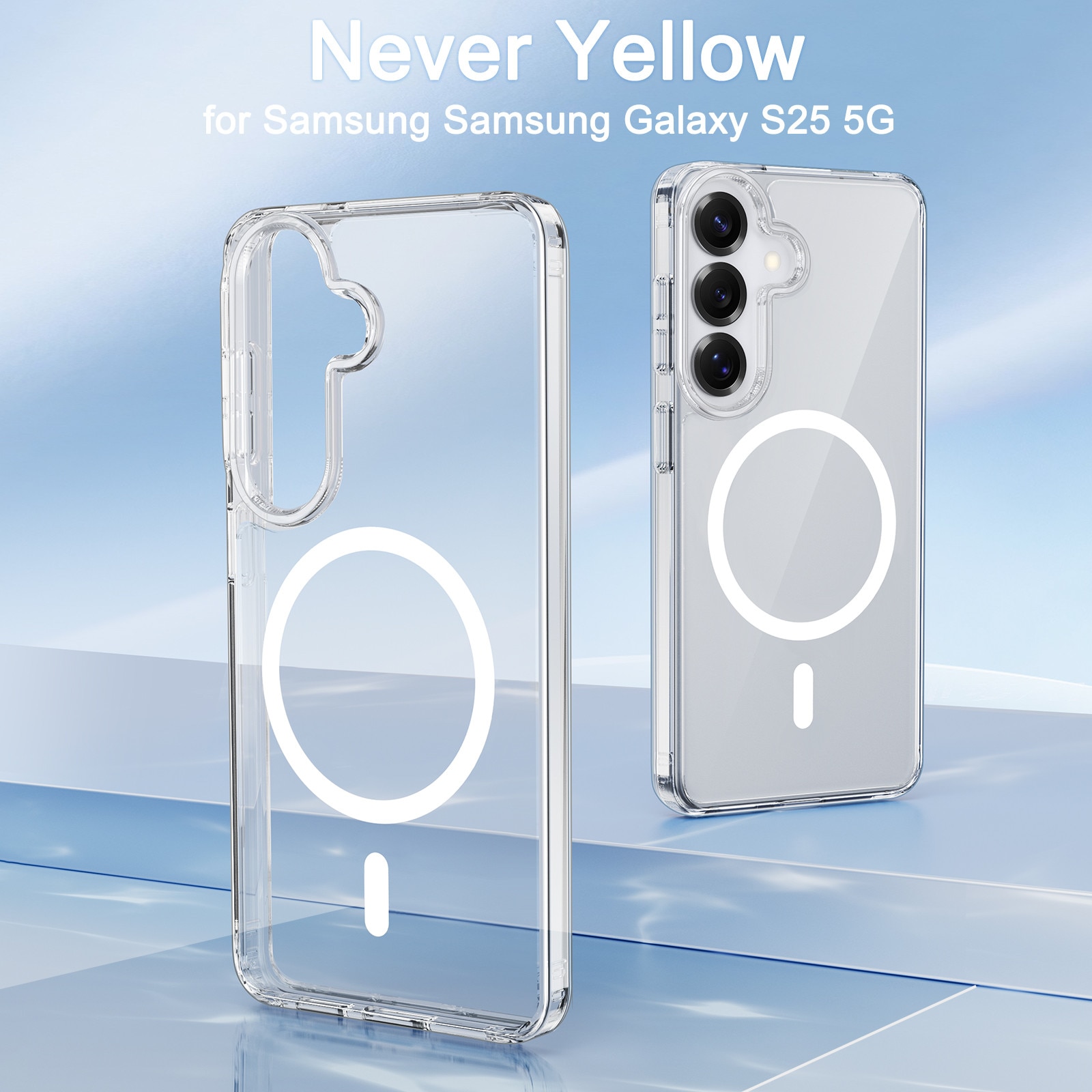 Husa pentru Samsung Galaxy S25 5G, set cu 2 protectii din sticla securizata, TPU, transparent