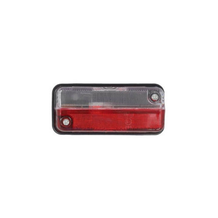 Lampa gabarit TRUCKLIGHT, alb/roșu, halogen, 68x42x37mm, 24V
