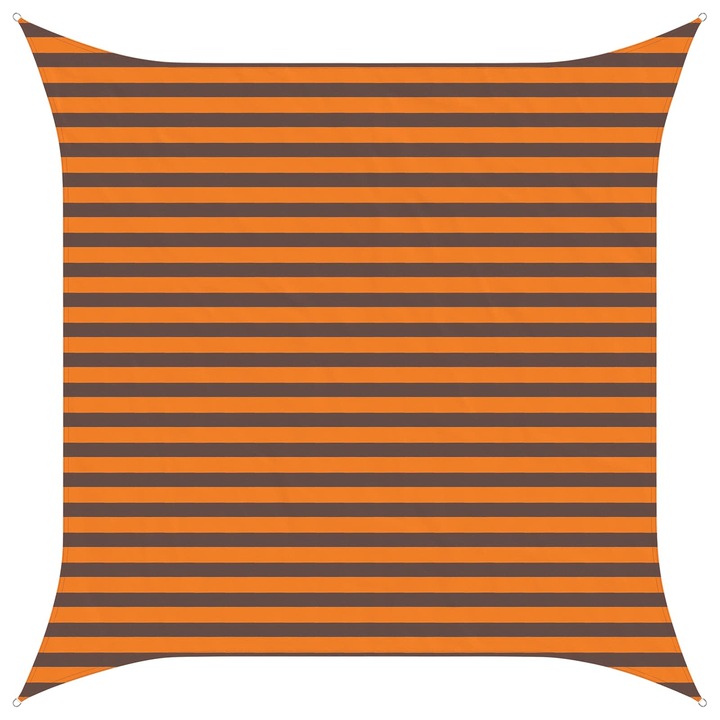 Umbrelă de soare pentru exterior vidaXL, 3x3m, portocalie și maro, rezistentă la UV și apă, set complet