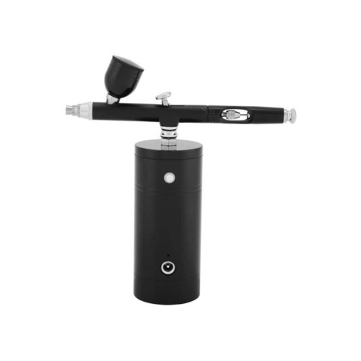 Pistol pulverizator portabil cu aerograf si compresor de aer 0,3 mm, aluminiu, pentru desen