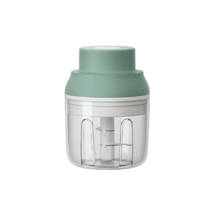 Mini exprimidor electric portabil, smoothie maker, albastru, cu vas