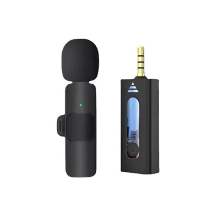 Microfon de lavaliera wireless 2,4 GHz cu kit transceptor pentru iPhone si iPad