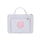 Rucsac laptop 13 inch, design floral din fetru, cu curea si buzunar