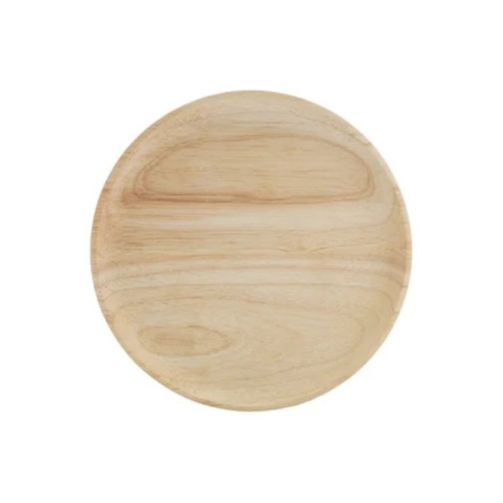Tava servire rotunda din lemn, 30 cm, pentru ceai, sushi, gustari si fructe
