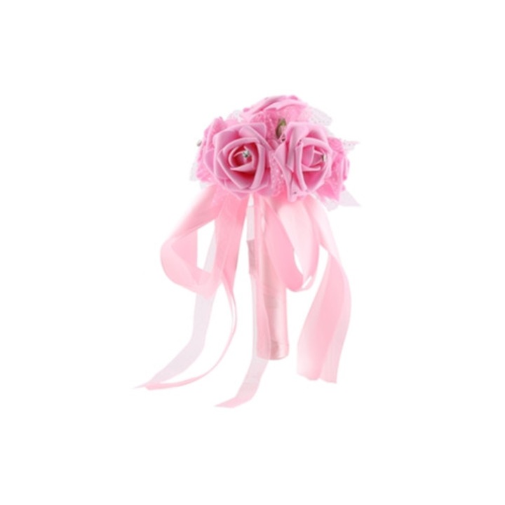 Accesorii decor nunta flori artificiale spuma PE roz