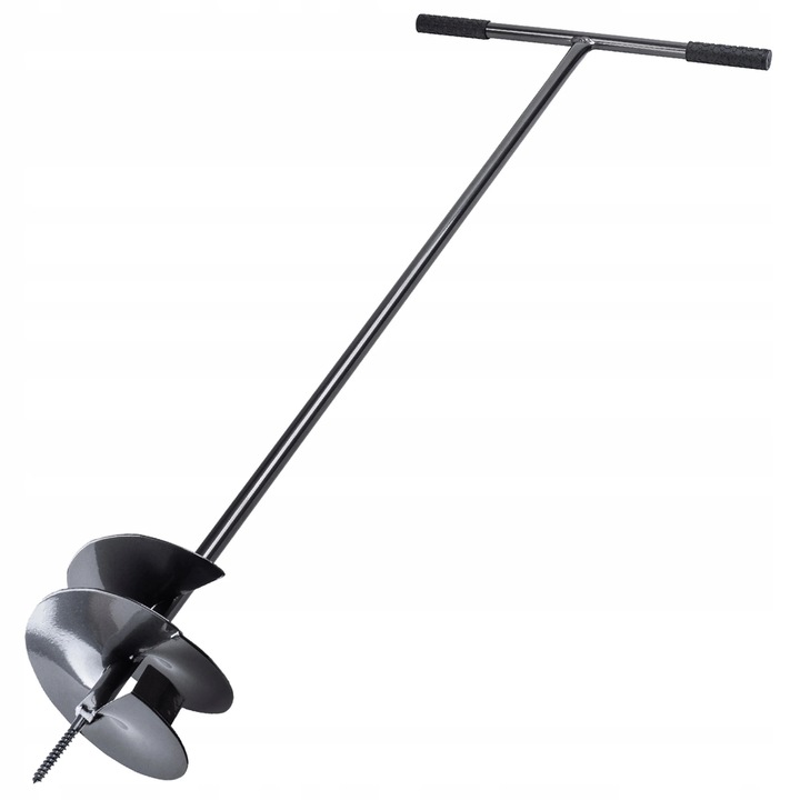 Kézi talajfúró, O 20 cm, fém, fekete