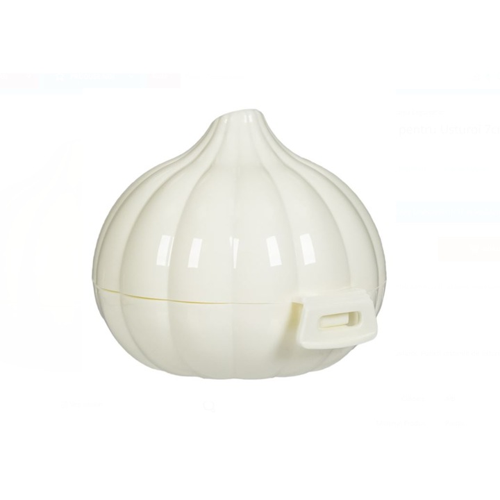 Cutie de depozitare din plastic pentru usturoi Zanox®, alb, 7 cm