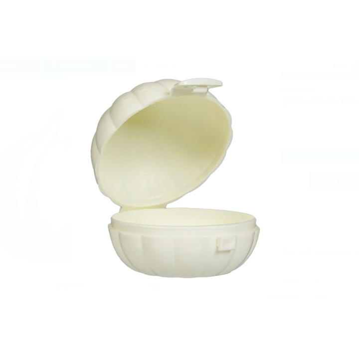 Cutie de depozitare din plastic pentru usturoi Zanox®, alb, 7 cm