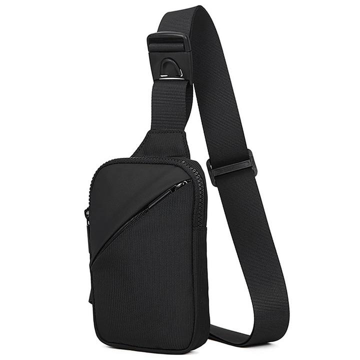 Borseta sport unisex, design minimalist, rezistent la apa, dimensiuni 4.5"x6.7"x1", pentru calatorii si activitati usoare